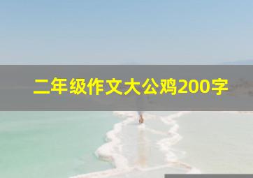 二年级作文大公鸡200字