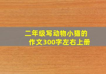 二年级写动物小猫的作文300字左右上册