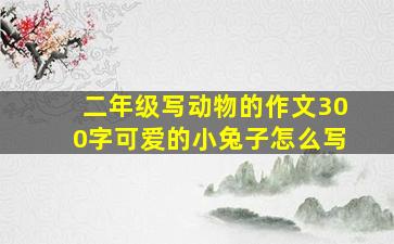 二年级写动物的作文300字可爱的小兔子怎么写