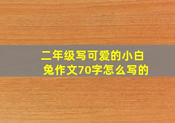 二年级写可爱的小白兔作文70字怎么写的