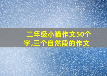 二年级小猫作文50个字,三个自然段的作文