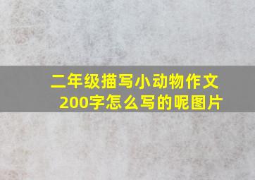 二年级描写小动物作文200字怎么写的呢图片