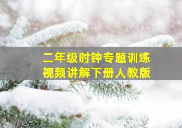 二年级时钟专题训练视频讲解下册人教版