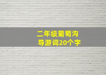 二年级葡萄沟导游词20个字