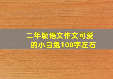 二年级语文作文可爱的小白兔100字左右