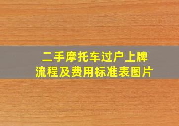 二手摩托车过户上牌流程及费用标准表图片