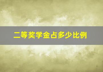 二等奖学金占多少比例