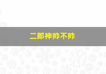 二郎神帅不帅