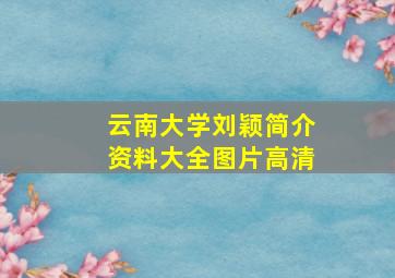 云南大学刘颖简介资料大全图片高清