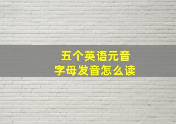 五个英语元音字母发音怎么读