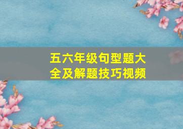 五六年级句型题大全及解题技巧视频