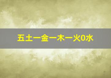 五土一金一木一火0水