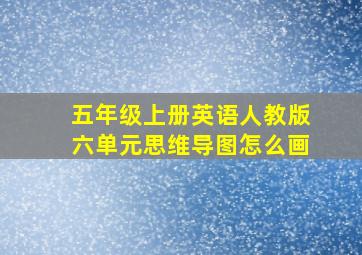 五年级上册英语人教版六单元思维导图怎么画