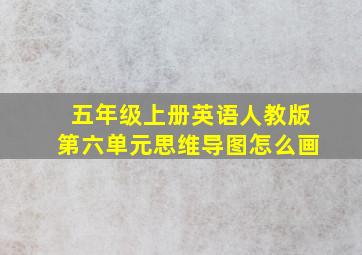 五年级上册英语人教版第六单元思维导图怎么画