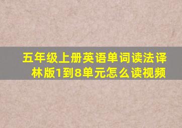 五年级上册英语单词读法译林版1到8单元怎么读视频