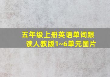 五年级上册英语单词跟读人教版1~6单元图片