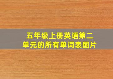 五年级上册英语第二单元的所有单词表图片