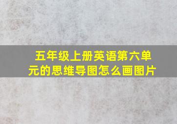 五年级上册英语第六单元的思维导图怎么画图片