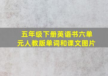 五年级下册英语书六单元人教版单词和课文图片