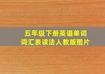 五年级下册英语单词词汇表读法人教版图片