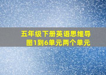 五年级下册英语思维导图1到6单元两个单元