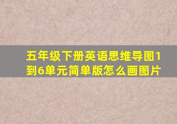 五年级下册英语思维导图1到6单元简单版怎么画图片