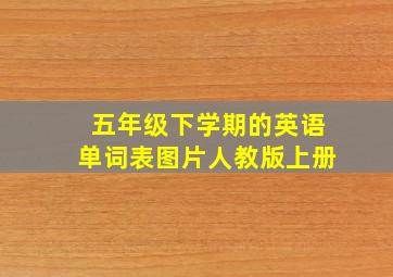 五年级下学期的英语单词表图片人教版上册