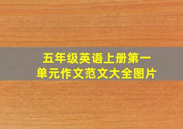 五年级英语上册第一单元作文范文大全图片