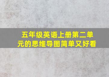 五年级英语上册第二单元的思维导图简单又好看