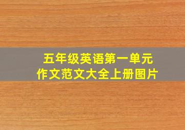 五年级英语第一单元作文范文大全上册图片