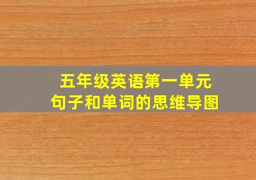 五年级英语第一单元句子和单词的思维导图