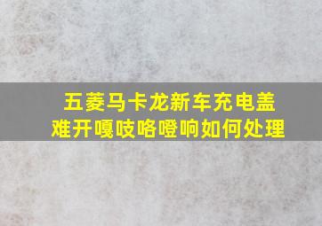 五菱马卡龙新车充电盖难开嘎吱咯噔响如何处理