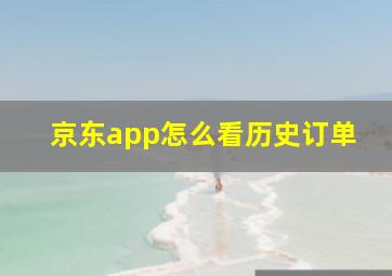 京东app怎么看历史订单