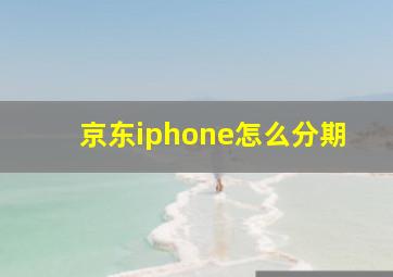 京东iphone怎么分期