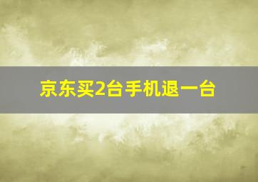 京东买2台手机退一台