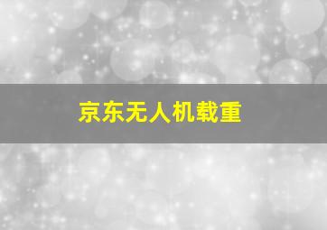 京东无人机载重