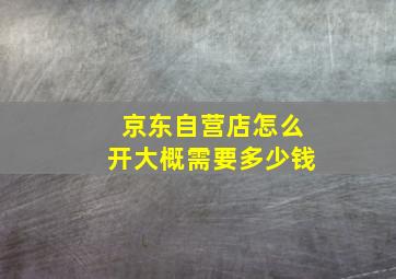 京东自营店怎么开大概需要多少钱