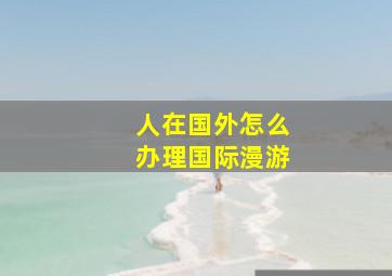 人在国外怎么办理国际漫游