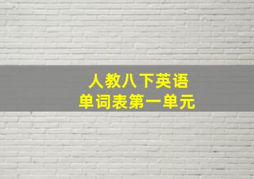 人教八下英语单词表第一单元