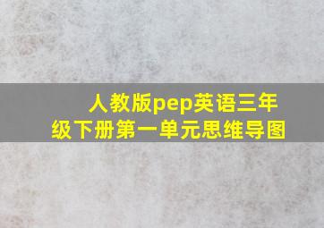 人教版pep英语三年级下册第一单元思维导图