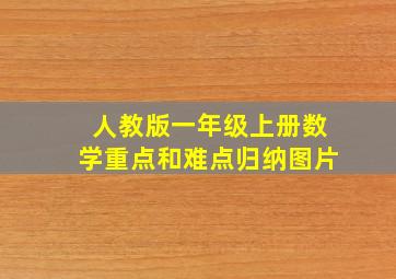 人教版一年级上册数学重点和难点归纳图片