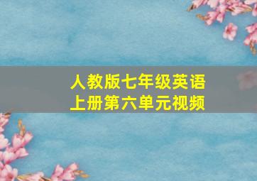 人教版七年级英语上册第六单元视频