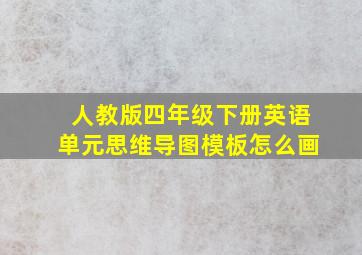 人教版四年级下册英语单元思维导图模板怎么画