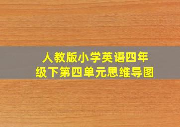 人教版小学英语四年级下第四单元思维导图