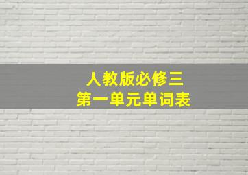 人教版必修三第一单元单词表