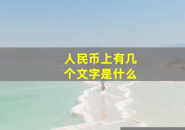 人民币上有几个文字是什么