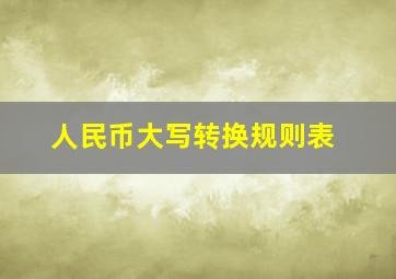 人民币大写转换规则表