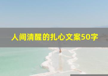 人间清醒的扎心文案50字