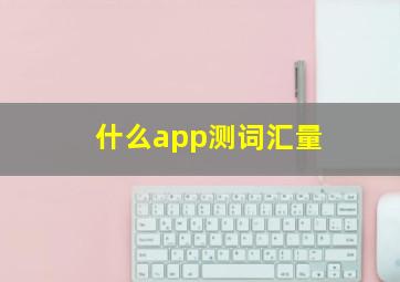 什么app测词汇量