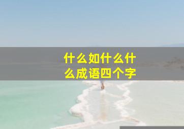 什么如什么什么成语四个字